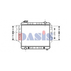 520032N AKS DASIS Радиатор, охлаждение двигателя