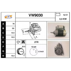 VW9030 SNRA Стартер