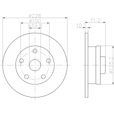 8DD 355 102-751 HELLA PAGID Тормозной диск