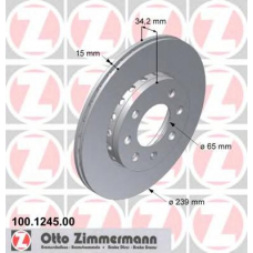 100.1245.00 ZIMMERMANN Тормозной диск