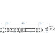 HOS3405 APEC Тормозной шланг