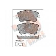 RB1369-701 R BRAKE Комплект тормозных колодок, дисковый тормоз