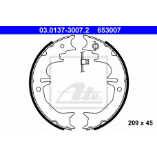 03.0137-3007.2 ATE Комплект тормозных колодок, стояночная тормозная с