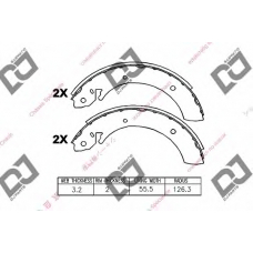 BS1136 DJ PARTS Комплект тормозных колодок