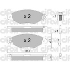 822-253-1 CIFAM Комплект тормозных колодок, дисковый тормоз