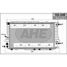 102.048 AHE Радиатор, охлаждение двигателя