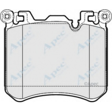 PAD1738 APEC Комплект тормозных колодок, дисковый тормоз