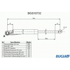 BGS10732 BUGIAD Газовая пружина, крышка багажник