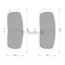 0 986 AB2 235 BOSCH Комплект тормозных колодок, дисковый тормоз