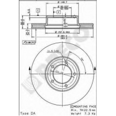 BS 7842 BRECO Тормозной диск