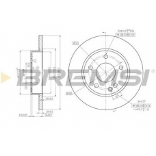 DBB034S BREMSI Тормозной диск