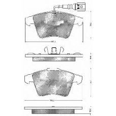 10737 BSF Комплект тормозных колодок, дисковый тормоз