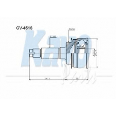 CV-4516 KAVO PARTS Шарнирный комплект, приводной вал