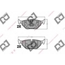 BP1185 DJ PARTS Комплект тормозных колодок, дисковый тормоз