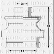 BCB6263 BORG & BECK Пыльник, приводной вал