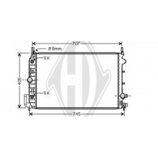 8182511 DIEDERICHS Радиатор, охлаждение двигателя