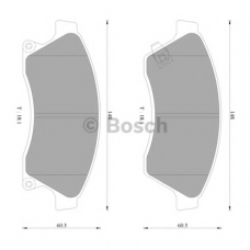 0 986 AB3 096 BOSCH Комплект тормозных колодок, дисковый тормоз