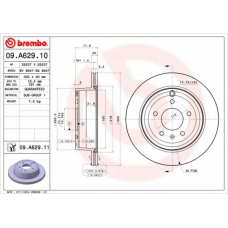 09.A629.10 BREMBO Тормозной диск