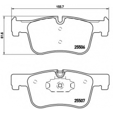 P 06 070 BREMBO Комплект тормозных колодок, дисковый тормоз