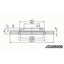 J3305009 NIPPARTS Тормозной диск