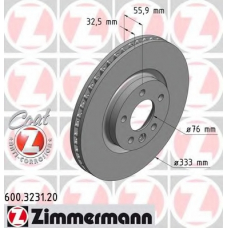 600.3231.20 ZIMMERMANN Тормозной диск