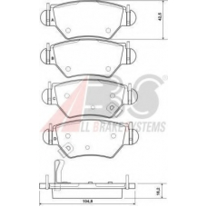 P 59 031 ABS Комплект тормозных колодок, дисковый тормоз