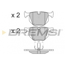 BP3102 BREMSI Комплект тормозных колодок, дисковый тормоз