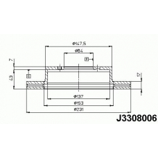 J3308006 NIPPARTS Тормозной диск