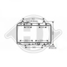 8521005 DIEDERICHS Радиатор, охлаждение двигателя