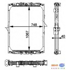 8MK 376 722-281 HELLA Радиатор, охлаждение двигателя