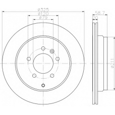 8DD 355 112-841 HELLA Тормозной диск