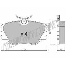 063.0 TRUSTING Комплект тормозных колодок, дисковый тормоз