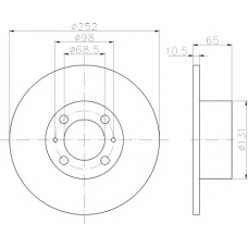 8DD 355 100-301 HELLA PAGID Тормозной диск