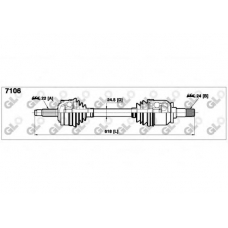 7106 GLO Приводной вал