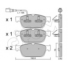 822-831-0 CIFAM Комплект тормозных колодок, дисковый тормоз