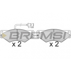 BP7253 BREMSI Комплект тормозных колодок, дисковый тормоз