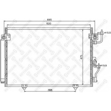 10-45138-SX STELLOX Конденсатор, кондиционер
