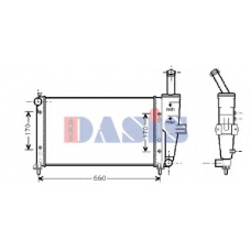 081400N AKS DASIS Радиатор, охлаждение двигателя