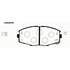 J3602045 NIPPARTS Комплект тормозных колодок, дисковый тормоз