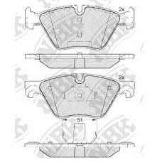 PN0545 NiBK Комплект тормозных колодок, дисковый тормоз