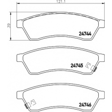 8DB 355 014-491 HELLA PAGID Комплект тормозных колодок, дисковый тормоз