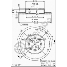 08.6918.14 BREMBO Тормозной диск