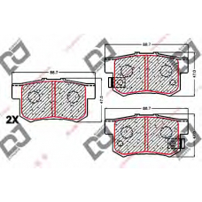 BP1749 DJ PARTS Комплект тормозных колодок, дисковый тормоз