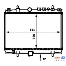 8MK 376 714-411 HELLA Радиатор, охлаждение двигателя