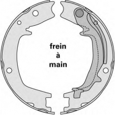 M857 MGA Комплект тормозных колодок, стояночная тормозная с