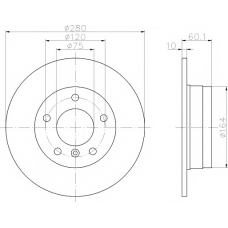 8DD 355 102-601 HELLA PAGID Тормозной диск