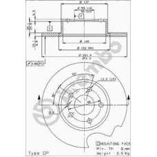 08.3126.21 BREMBO Тормозной диск