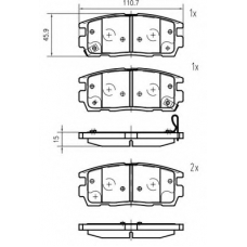 K421800 Vema Комплект тормозных колодок, дисковый тормоз