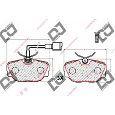 BP1882 DJ PARTS Комплект тормозных колодок, дисковый тормоз