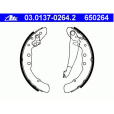 03.0137-0264.2 ATE Комплект тормозных колодок